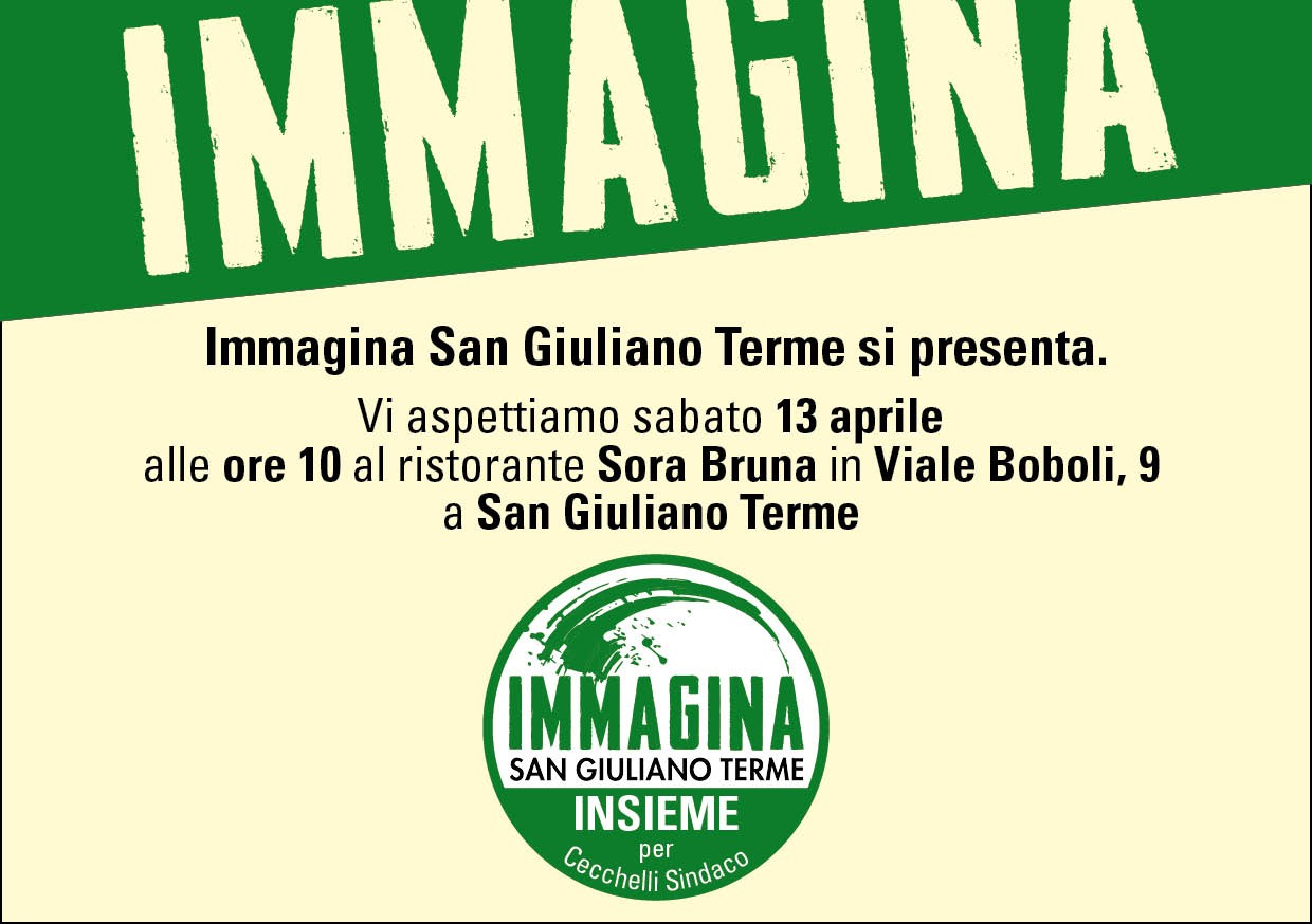 Evento di presentazione IMMAGINA San Giuliano Terme